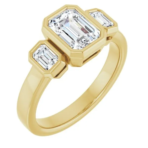 Bezel-Set Three-Stone Engagement Ring Redlands Jewelers Redlands, CA