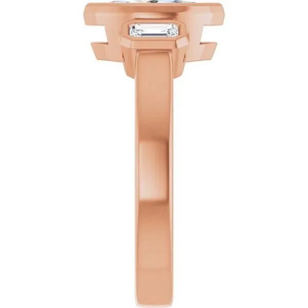 Bezel-Set Three-Stone Engagement Ring Image 4 Mark Jewellers La Crosse, WI