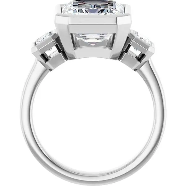 Bezel-Set Three-Stone Engagement Ring Image 2 Clater Jewelers Louisville, KY