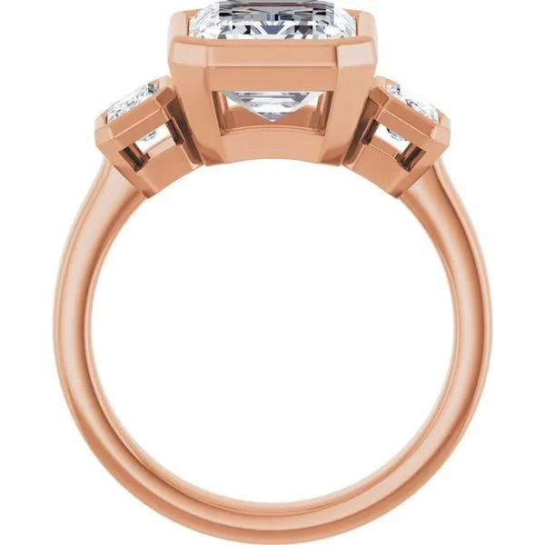 Bezel-Set Three-Stone Engagement Ring Image 2 Clater Jewelers Louisville, KY