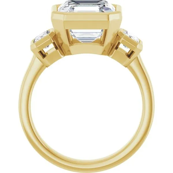 Bezel-Set Three-Stone Engagement Ring Image 2 Mark Jewellers La Crosse, WI