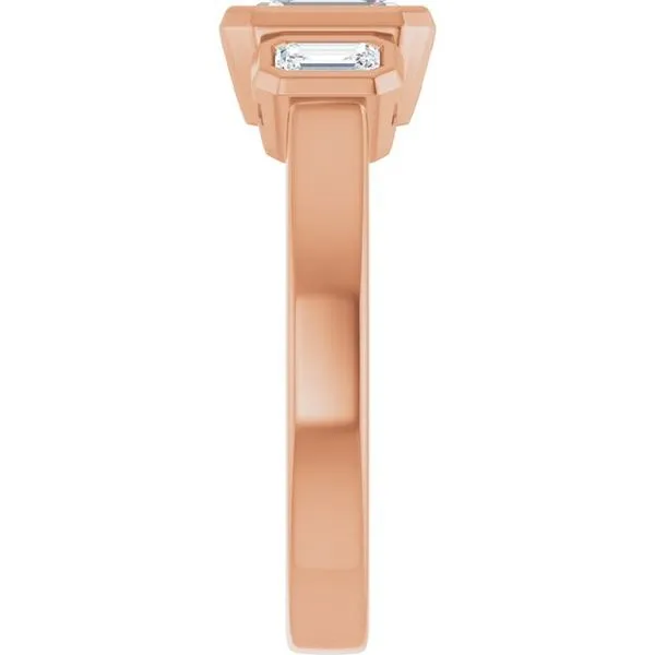 Bezel-Set Three-Stone Engagement Ring Image 4 Mark Jewellers La Crosse, WI