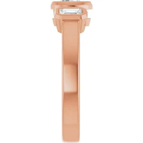 Bezel-Set Three-Stone Engagement Ring Image 4 Jimmy Smith Jewelers Decatur, AL