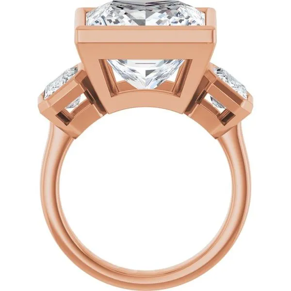 Bezel-Set Three-Stone Engagement Ring Image 2 Arezzo Jewelers Elmwood Park, IL