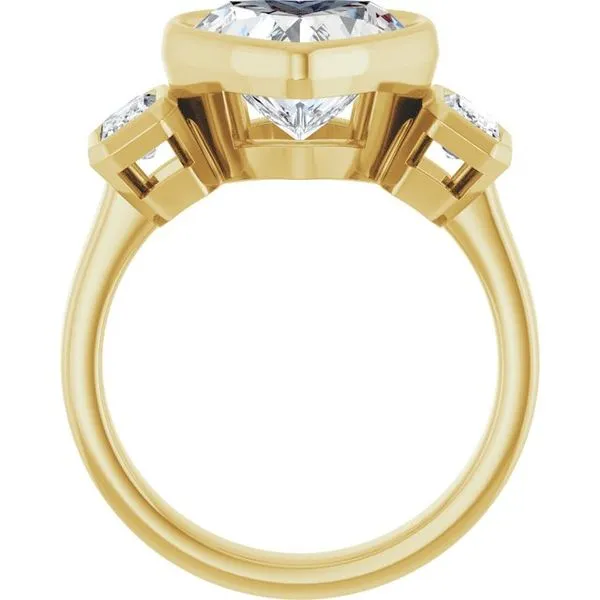 Bezel-Set Three-Stone Engagement Ring Image 2 Mark Jewellers La Crosse, WI