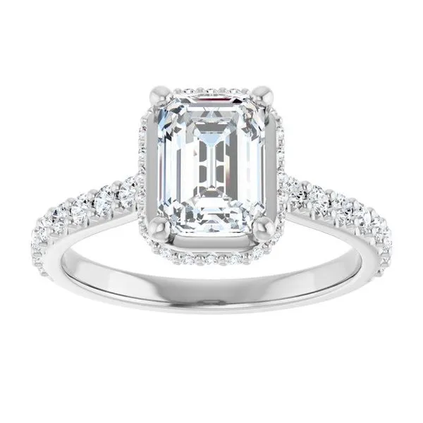 Hidden Halo-Style Engagement Ring Image 3 Hudson Valley Goldsmith New Paltz, NY