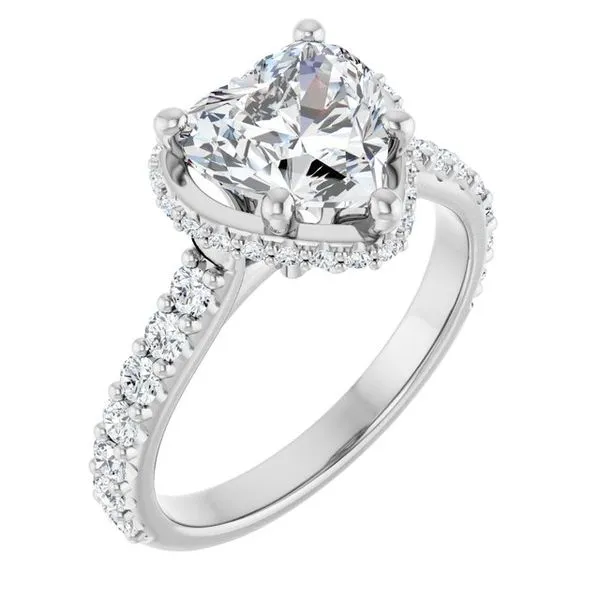 Hidden Halo-Style Engagement Ring J. West Jewelers Round Rock, TX