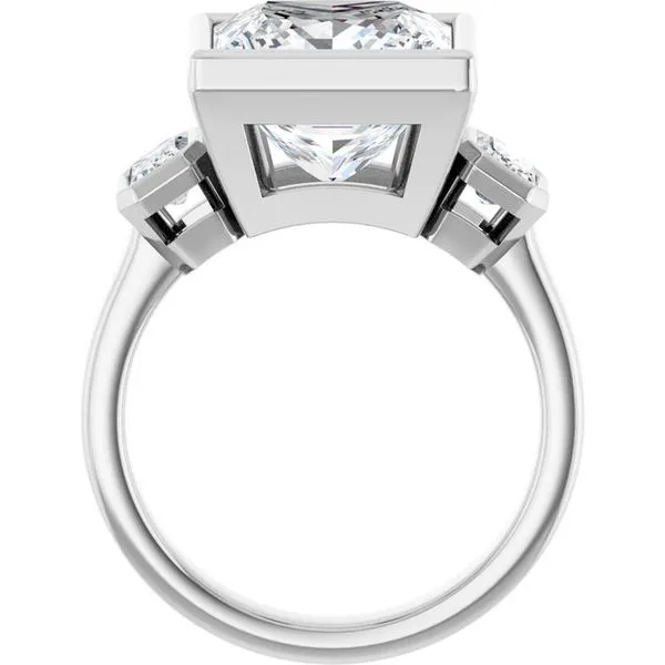 Bezel-Set Three-Stone Engagement Ring Image 2 Clater Jewelers Louisville, KY