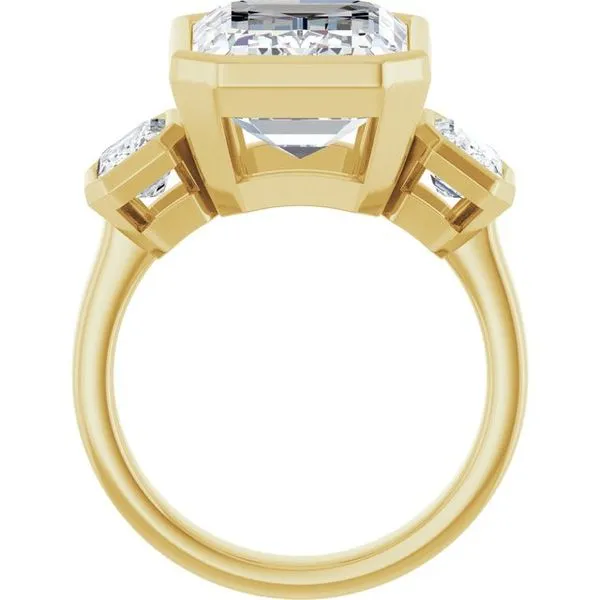 Bezel-Set Three-Stone Engagement Ring Image 2 Futer Bros Jewelers York, PA