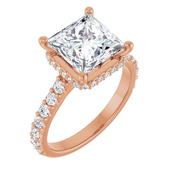 Hidden Halo-Style Engagement Ring