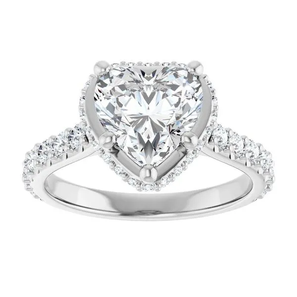 Hidden Halo-Style Engagement Ring Image 3 Ask Design Jewelers Olean, NY