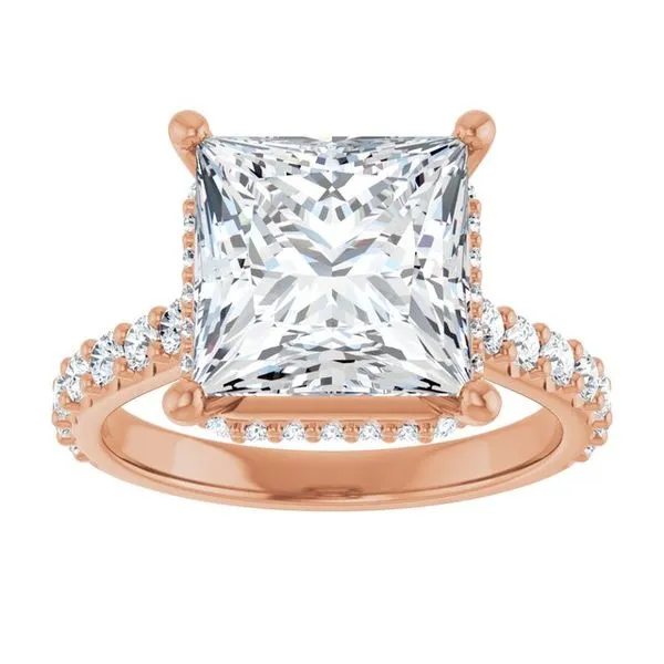 Hidden Halo-Style Engagement Ring Image 3 J. West Jewelers Round Rock, TX