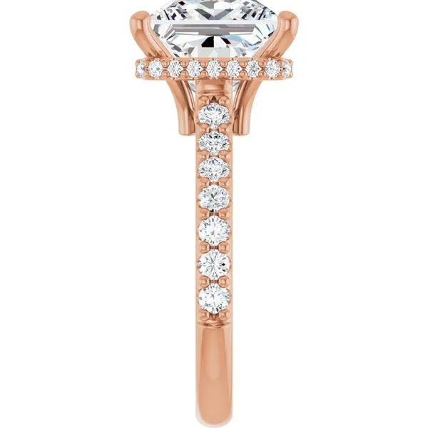 Hidden Halo-Style Engagement Ring Image 4 Hudson Valley Goldsmith New Paltz, NY