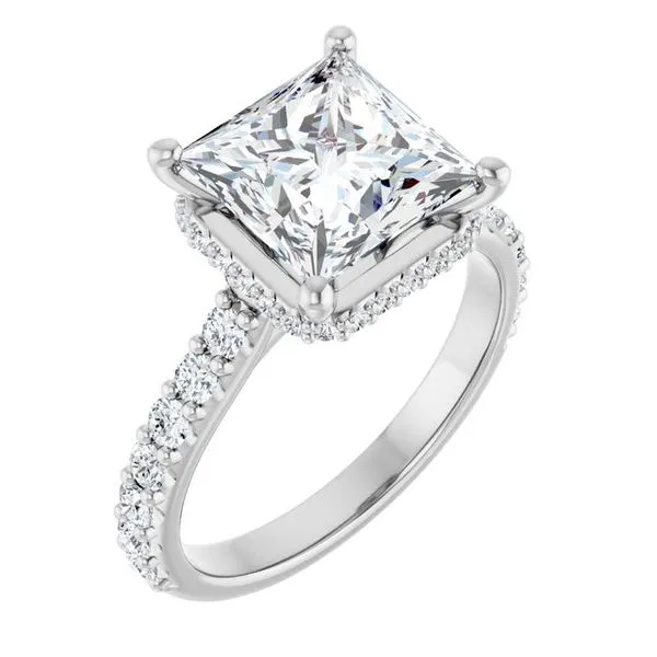 Hidden Halo-Style Engagement Ring J. West Jewelers Round Rock, TX