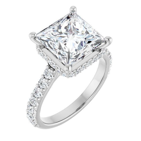 Hidden Halo-Style Engagement Ring