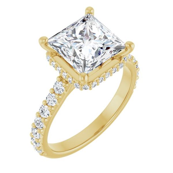 Hidden Halo-Style Engagement Ring