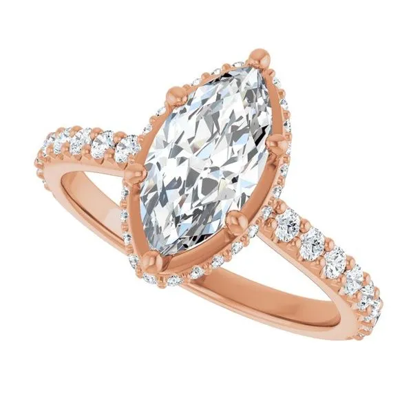 Hidden Halo-Style Engagement Ring Image 5 Hudson Valley Goldsmith New Paltz, NY