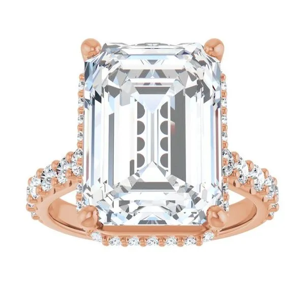 Hidden Halo-Style Engagement Ring Image 3 J. West Jewelers Round Rock, TX