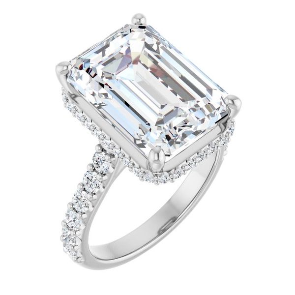 Hidden Halo-Style Engagement Ring