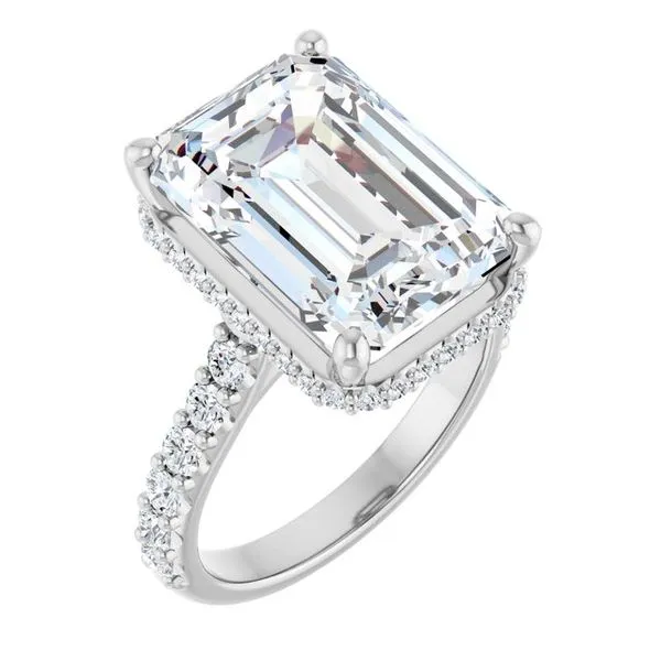 Hidden Halo-Style Engagement Ring