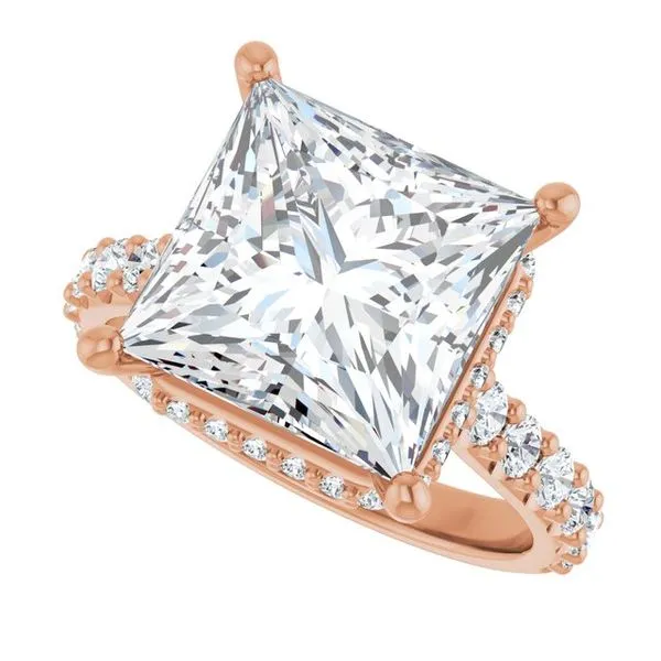 Hidden Halo-Style Engagement Ring Image 5 J. West Jewelers Round Rock, TX