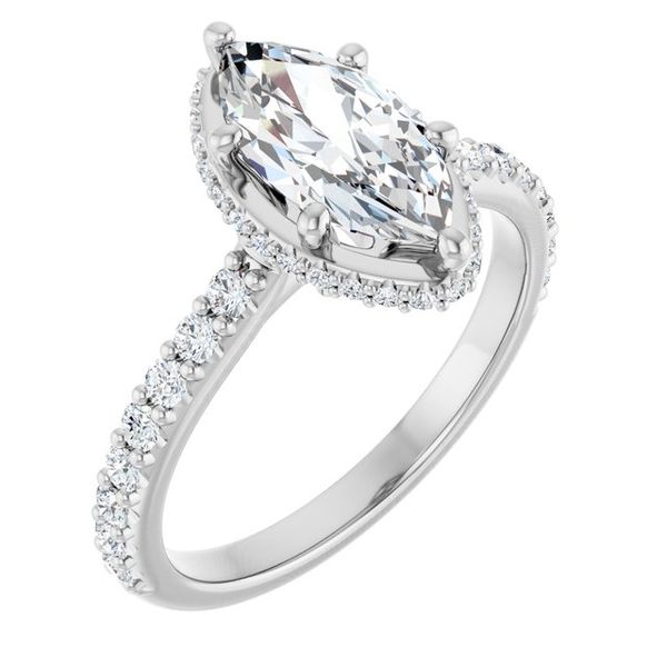 Hidden Halo-Style Engagement Ring