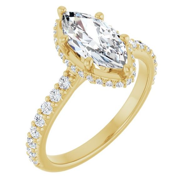 Hidden Halo-Style Engagement Ring