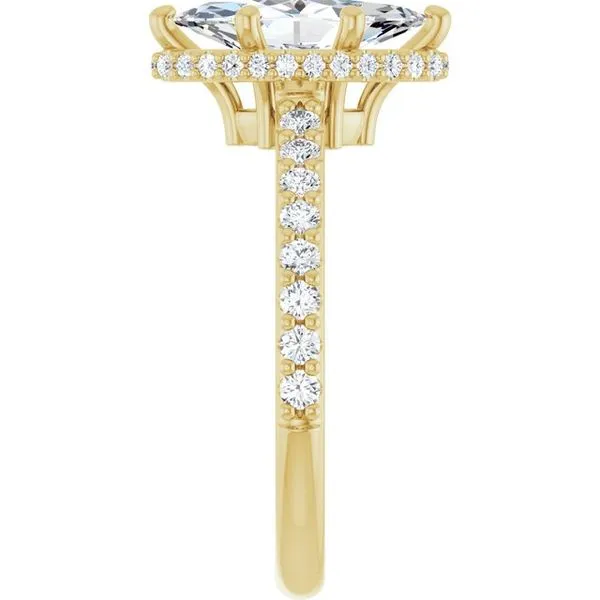 Hidden Halo-Style Engagement Ring Image 4 Hudson Valley Goldsmith New Paltz, NY