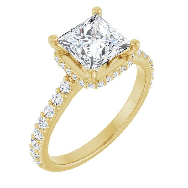 Hidden Halo-Style Engagement Ring