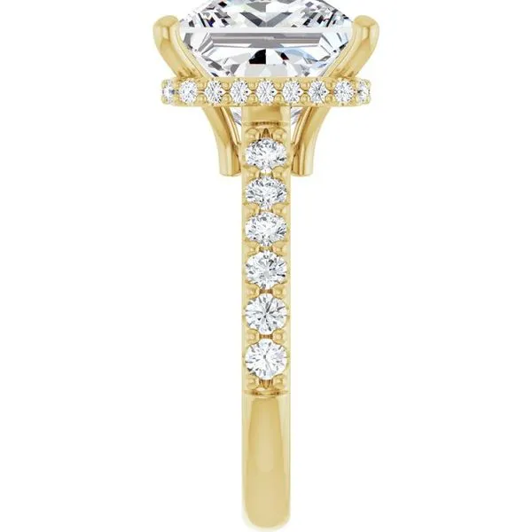 Hidden Halo-Style Engagement Ring Image 4 J. West Jewelers Round Rock, TX