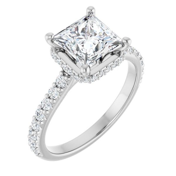 Hidden Halo-Style Engagement Ring