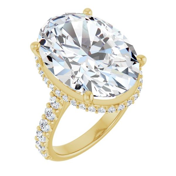 Hidden Halo-Style Engagement Ring
