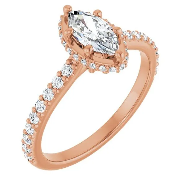 Hidden Halo-Style Engagement Ring J. West Jewelers Round Rock, TX