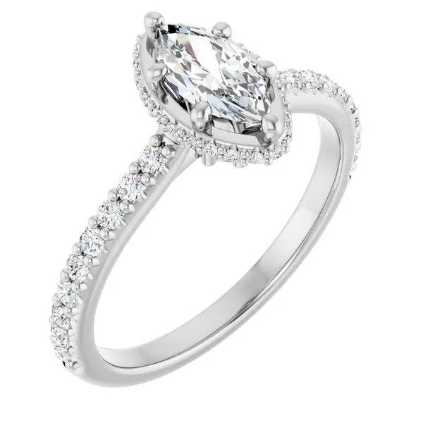 Hidden Halo-Style Engagement Ring The Jewelry Source El Segundo, CA