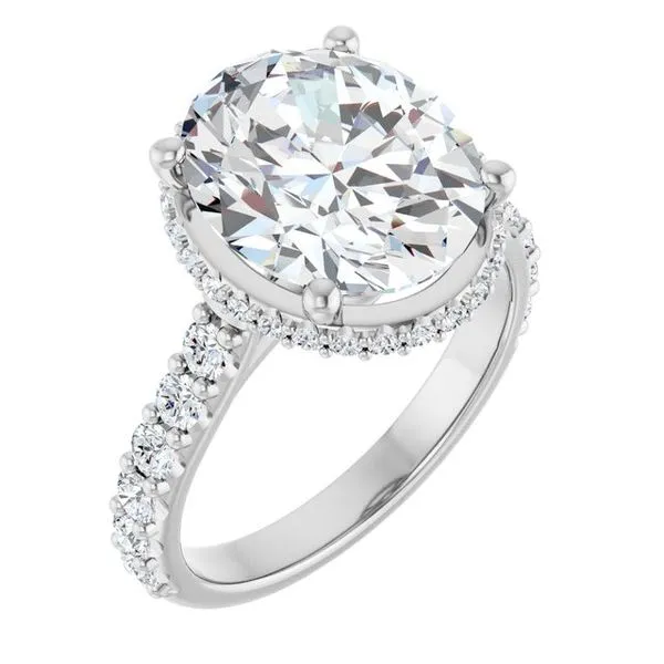 Hidden Halo-Style Engagement Ring J. West Jewelers Round Rock, TX