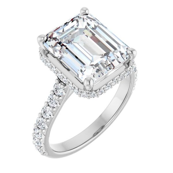 Hidden Halo-Style Engagement Ring