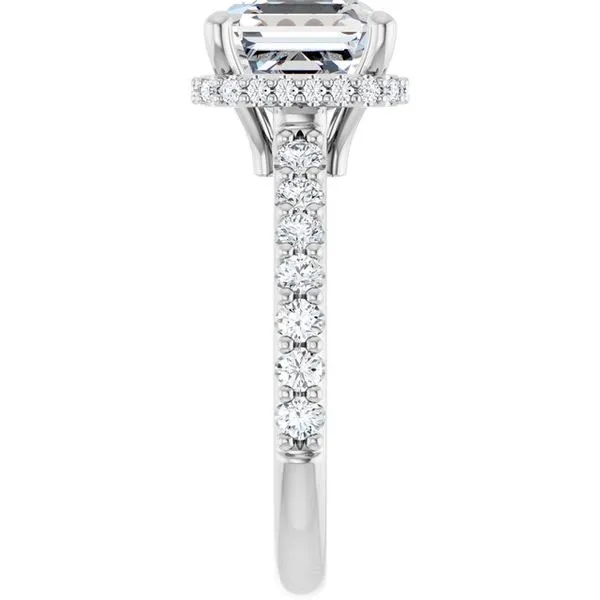 Hidden Halo-Style Engagement Ring Image 4 Hudson Valley Goldsmith New Paltz, NY