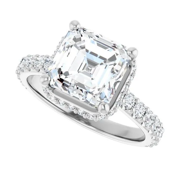 Hidden Halo-Style Engagement Ring Image 5 Hudson Valley Goldsmith New Paltz, NY