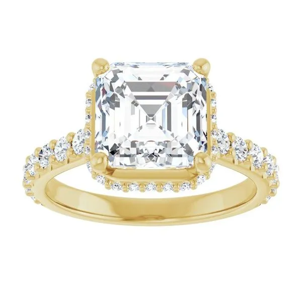 Hidden Halo-Style Engagement Ring Image 3 Vulcan's Forge LLC KANSAS CITY, MO