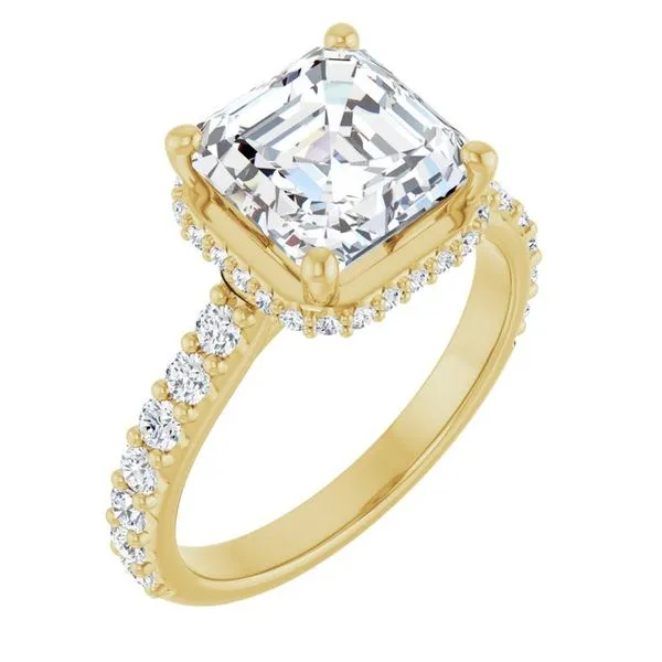 Hidden Halo-Style Engagement Ring