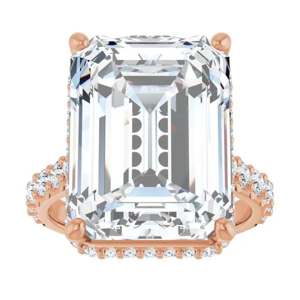 Hidden Halo-Style Engagement Ring Image 3 J. West Jewelers Round Rock, TX