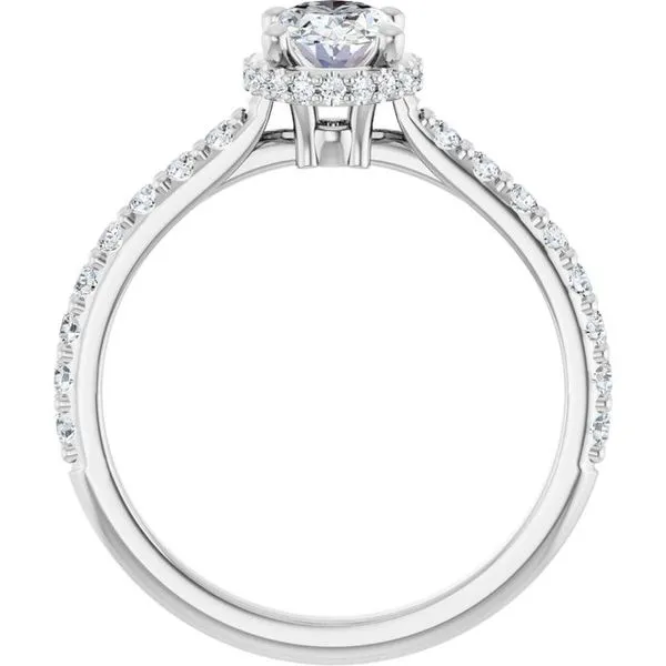 Hidden Halo-Style Engagement Ring Image 2 Hudson Valley Goldsmith New Paltz, NY