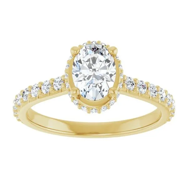 Hidden Halo-Style Engagement Ring Image 3 Hudson Valley Goldsmith New Paltz, NY