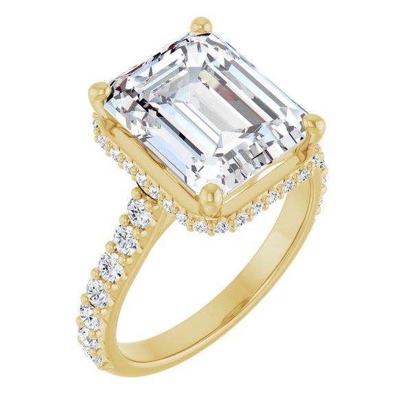 Hidden Halo-Style Engagement Ring