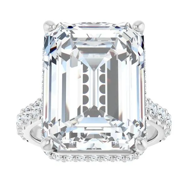 Hidden Halo-Style Engagement Ring Image 3 JF Jones Jewelers Rochester, NY