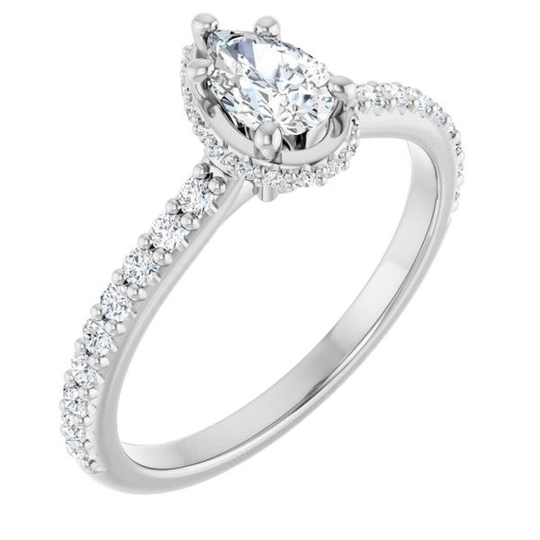 Hidden Halo-Style Engagement Ring