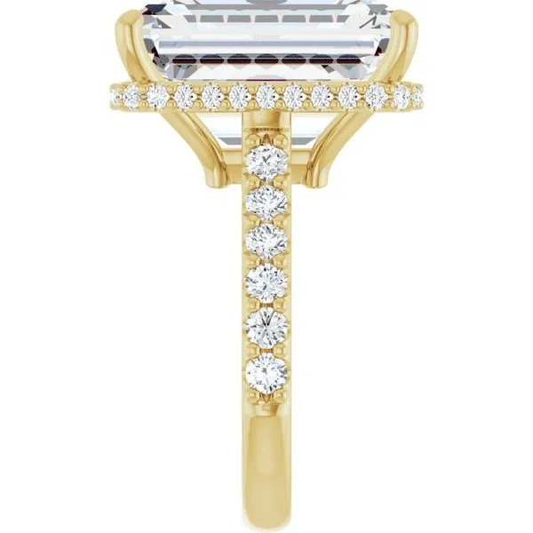 Hidden Halo-Style Engagement Ring Image 4 Hudson Valley Goldsmith New Paltz, NY