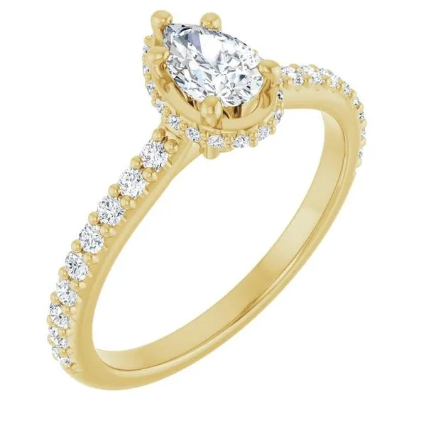 Hidden Halo-Style Engagement Ring