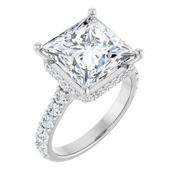 Hidden Halo-Style Engagement Ring
