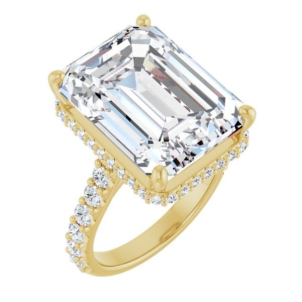 Hidden Halo-Style Engagement Ring
